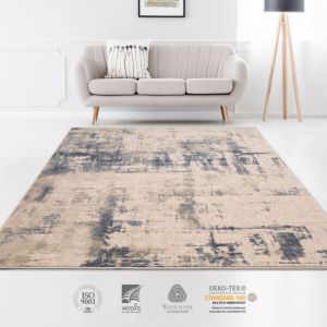 Moldabela Modern 7005_1_51955 Abstract Beige Blue Rug 