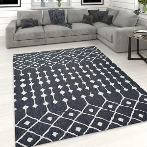 Cotton Rug Black Berber by Viva Rug