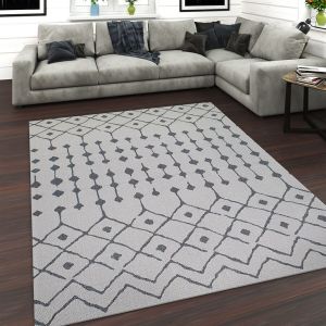 Cotton Rug Cream Grey Berber by Viva Rug