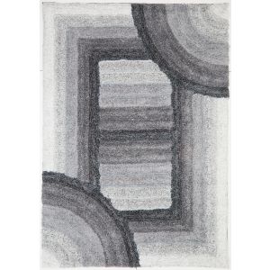Rugstyle 3D Shaggy Trellis Charcoal Rug / 160/230