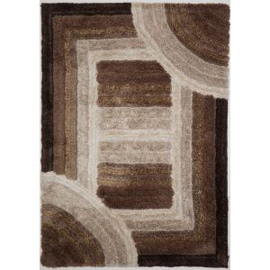 Rugstyle 3D Shaggy Trellis Latte Rug / 160/230