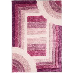 Rugstyle 3D Shaggy Trellis Purple Rug / 160/230