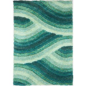 Rugstyle 3D Shaggy Wave Blue Rug / 160/230