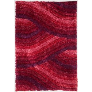 Rugstyle 3D Shaggy Wave Fuchsia Rug / 160/230