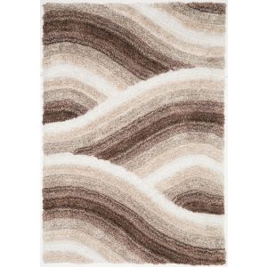Rugstyle 3D Shaggy Wave Latte Rug / 160/230