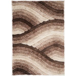 Rugstyle 3D Shaggy Wave Purple Rug / 160/230