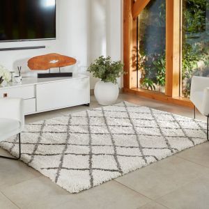 Origins Artisan Diamond Geometric Shaggy Rug