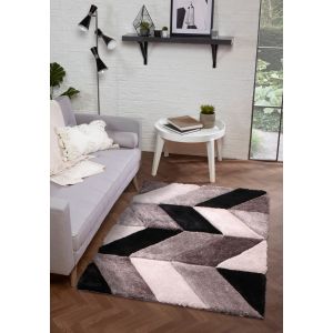 Ultimate Blazon Grey 3D Shaggy Rug