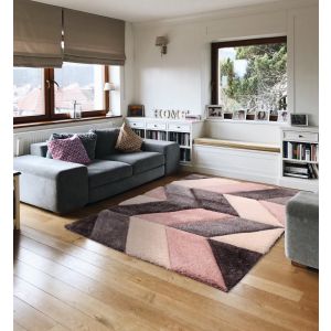 Ultimate Blazon Blush 3D Shaggy Rug