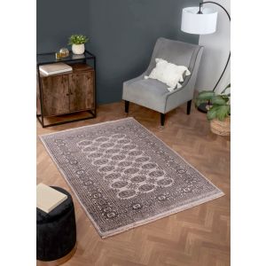 HMC Bokhara Grey Hand Knotted Traditional Rug
