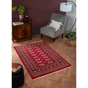 HMC Bokhara Red Hand Knotted Traditional Rug
