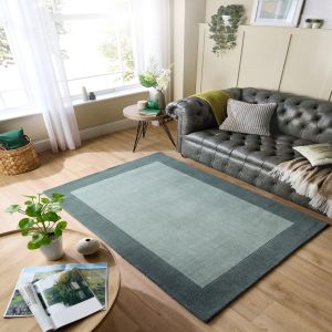 Origins Borders Sage Green Bamboo Rug