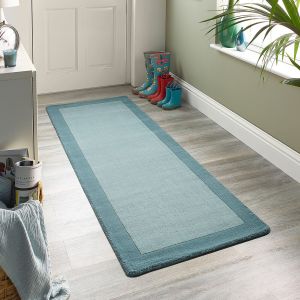 Origins Borders Duck Egg Wool Runner