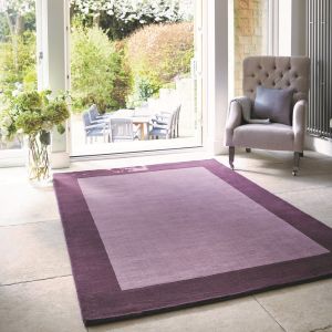 Origins Borders Mauve Wool Rug