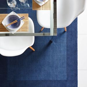 Origins Borders Navy Wool Rug