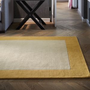 Origins Borders Ochre Wool Rug