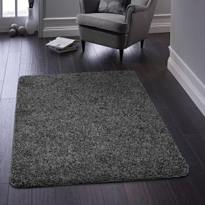 Origins Buddy Charcoal Washable Plain Rug