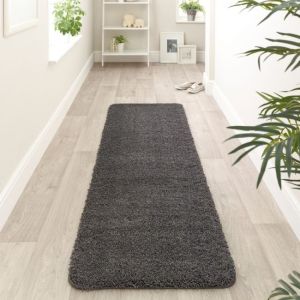 Origins Buddy Charcoal Washable Plain Runner