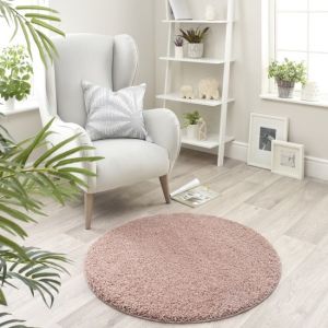 Origins Buddy Nude Washable Plain Circle Rug