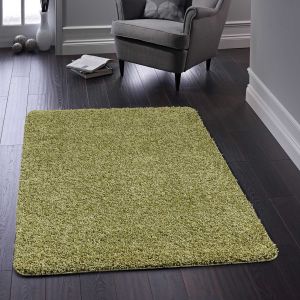 Origins Buddy Olive Washable Plain Rug