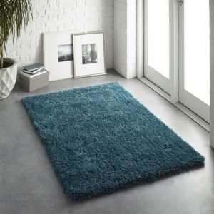 Origins Chicago Dark Teal Polyester Plain Rug