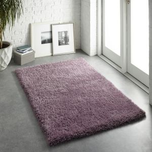 Origins Chicago Lavender Polyester Plain Rug