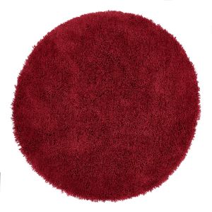 Origins Chicago Red Polyester Circle Rug