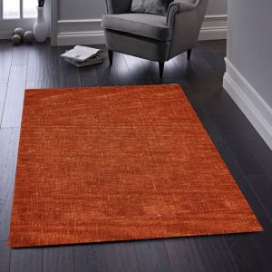 Origins Country Tweed Burnt Sienna Plain Wool Rug