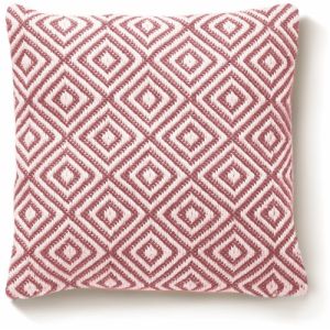 Woven Diamond Cushion Coral Pink by Hug Rug