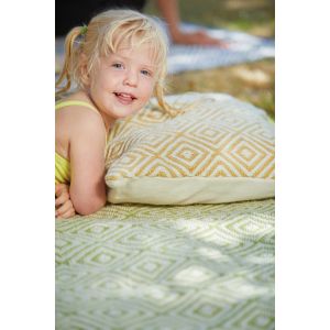 Hug Rug Woven Diamond Green Rug