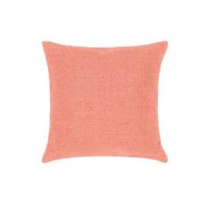 Woven Plain Cushion Coral Pink by Hug Rug