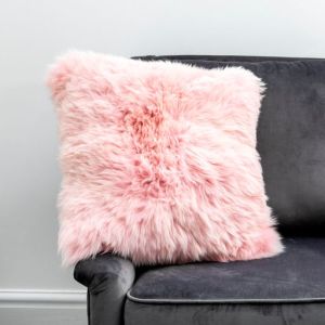 Blush Pink Sheepskin Cushion by Native
