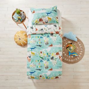 Love Our Earth Kids Duvet Cover Set Blue By RIVA