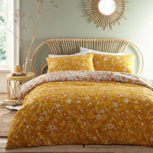 Ditsy Floral Duvet Cover Set Ochre By RIVA