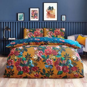 Nadya Floral Duvet Cover Set Amber By RIVA