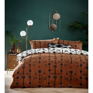 Desert Monkey Exotic Printed Reversible Duvet Cover Set Amber By RIVA