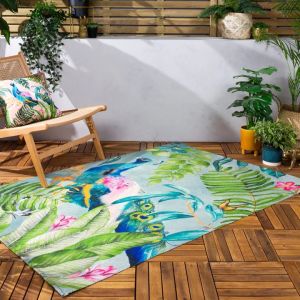 Peacock Outdoor/Indoor Rug Multicolour By RIVA