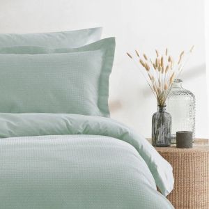 Waffle Textured Duvet Cover Set Seafoam By RIVA