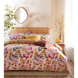 Protea Printed Abstract Floral Duvet Cover Set Pink By RIVA