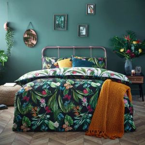 Azura Floral Duvet Cover Set Dark Bloom By RIVA