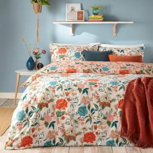 Azalea Floral Duvet Cover Set Pink By RIVA