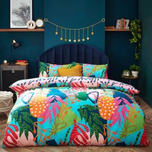 Coralina Tropical Palm Duvet Cover Set Multi By RIVA
