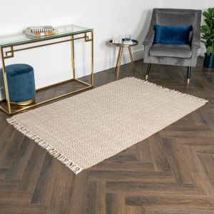 Zig Zag Jute & Cotton Rug by Native