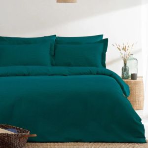 Waffle Textured Duvet Cover Set Teal By RIVA