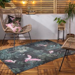 Platalea Outdoor/Indoor Rug Bottle Green By RIVA