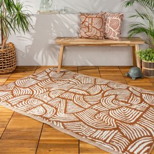 Dunes Outdoor 100% Recycled Rug Brick By RIVA