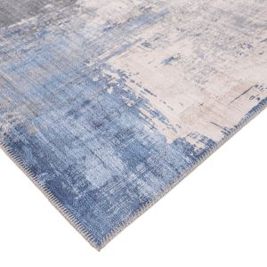 Fenix G5536 Blue/Creem Abstract Design Rug by Euro Tapis