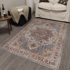 Fenix G4648 Multiple Color  Bordered Rug by Euro Tapis