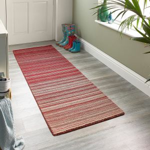 Origins Fine Stripes Red Wool Runner