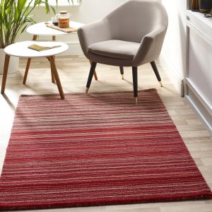 Origins Fine Stripes Red Wool Rug